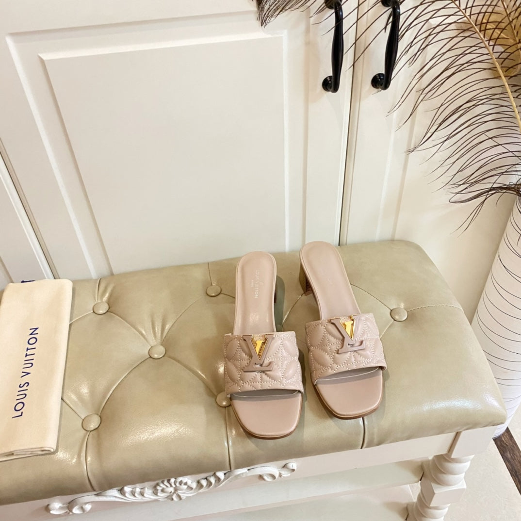 LV Neo Revival Mule 55mm Beige Lambskin