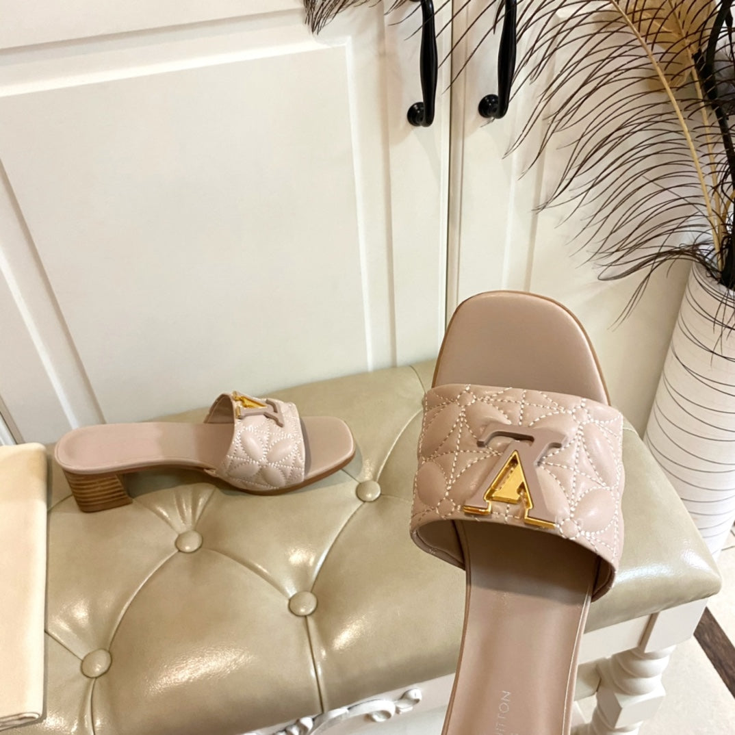 LV Neo Revival Mule 55mm Beige Lambskin