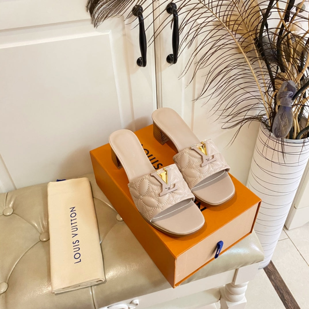 LV Neo Revival Mule 55mm Beige Lambskin