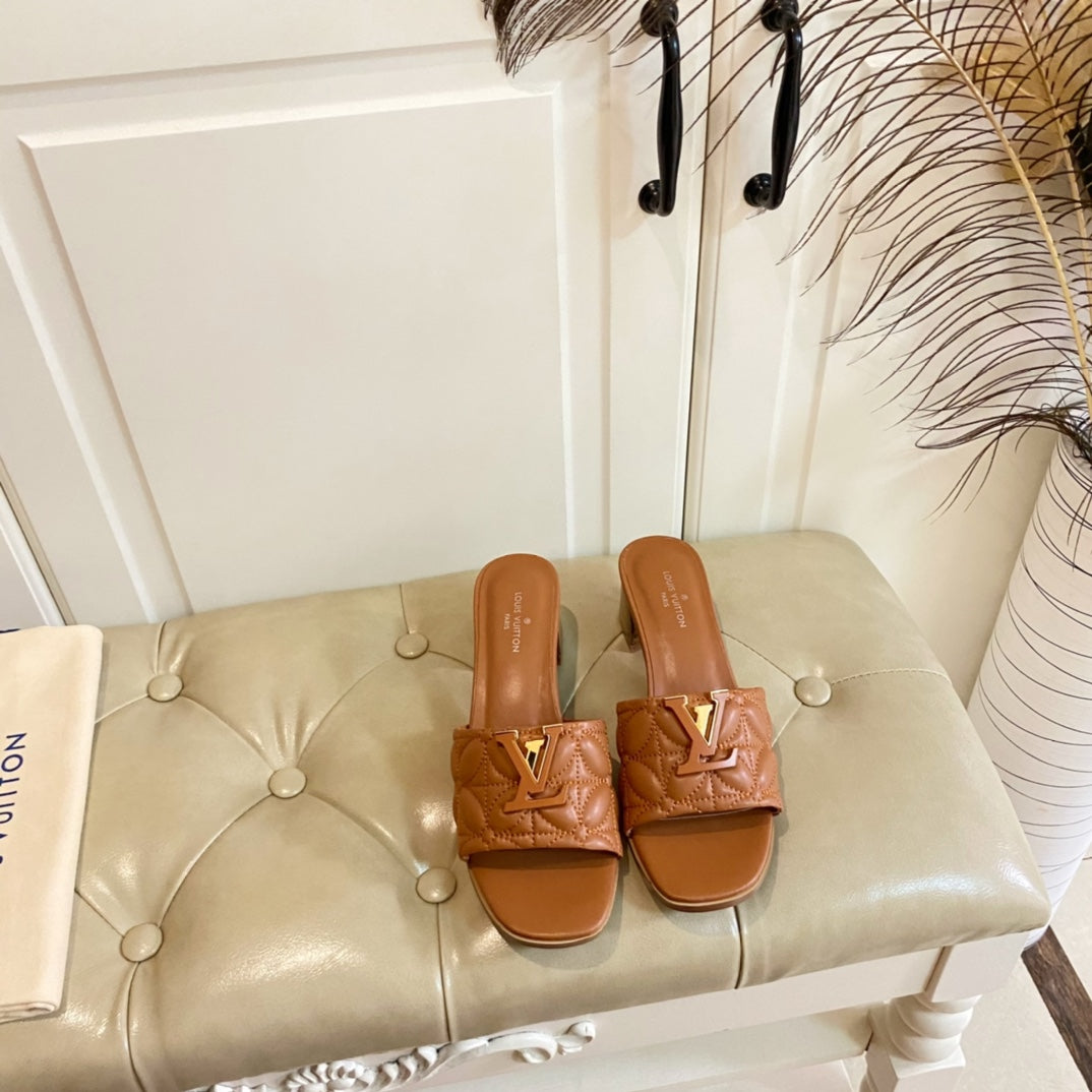 LV Neo Revival Mule 55mm Brown Yellow Lambskin