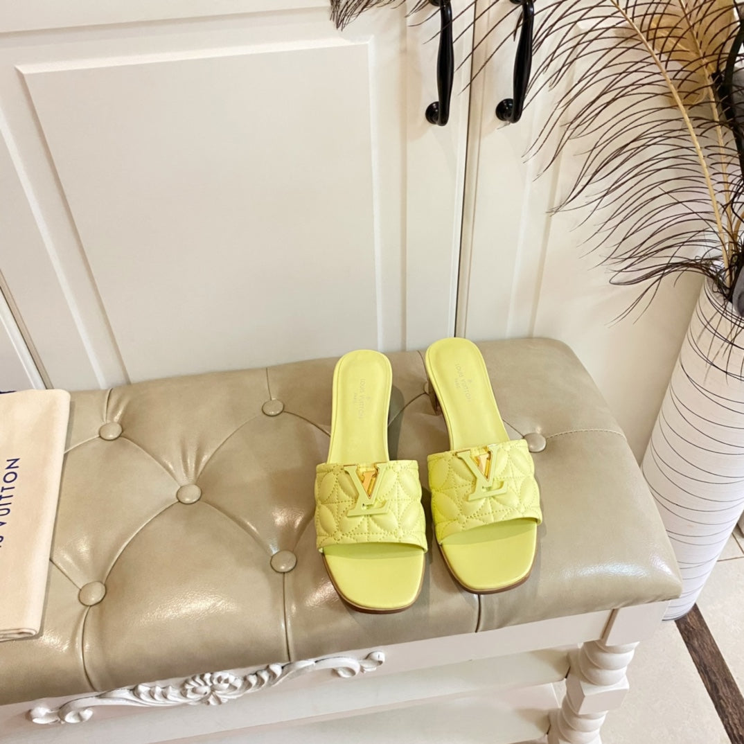 LV Neo Revival Mule 55mm Lemon Yellow Lambskin