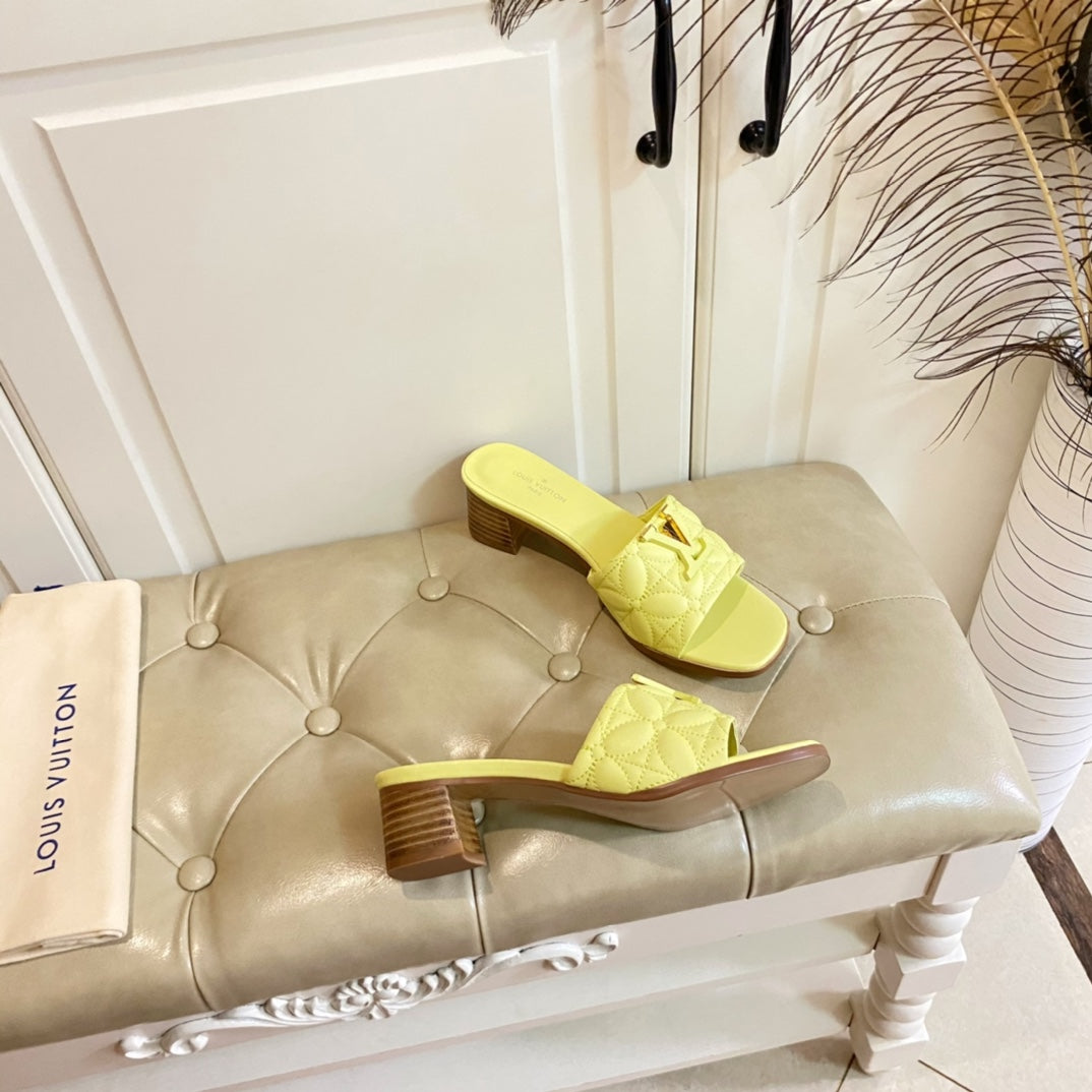 LV Neo Revival Mule 55mm Lemon Yellow Lambskin