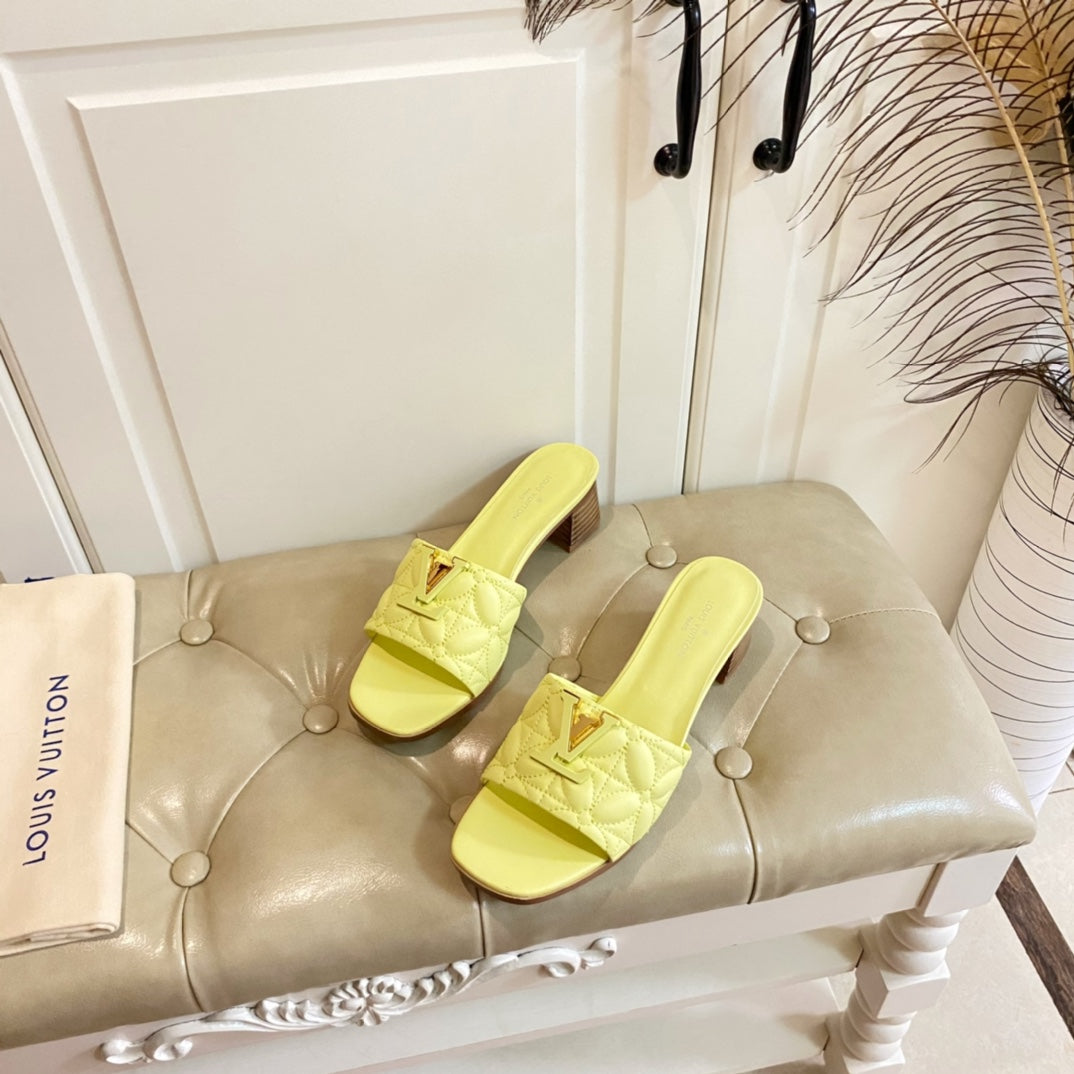 LV Neo Revival Mule 55mm Lemon Yellow Lambskin