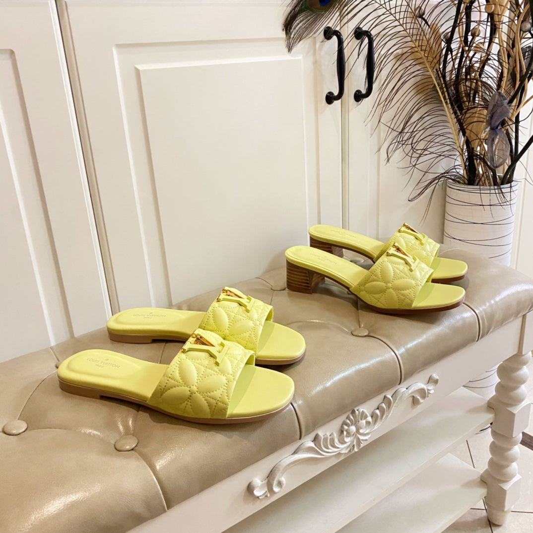 LV Neo Revival Mule 55mm Lemon Yellow Lambskin