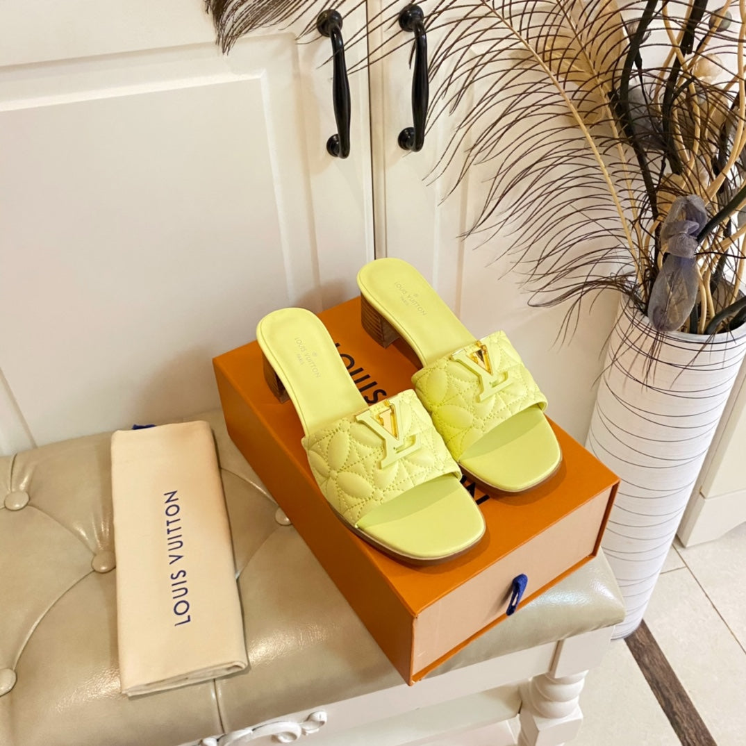 LV Neo Revival Mule 55mm Lemon Yellow Lambskin