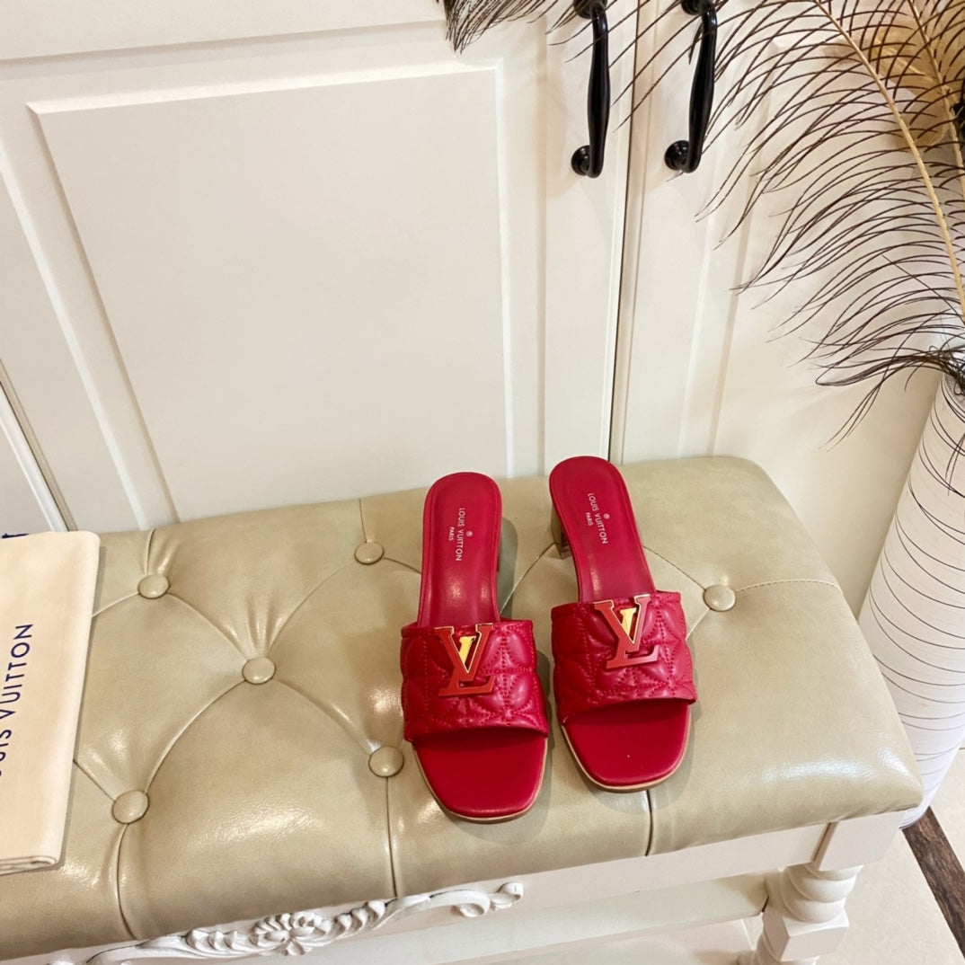 LV Neo Revival Mule 55mm Red Pink Lambskin