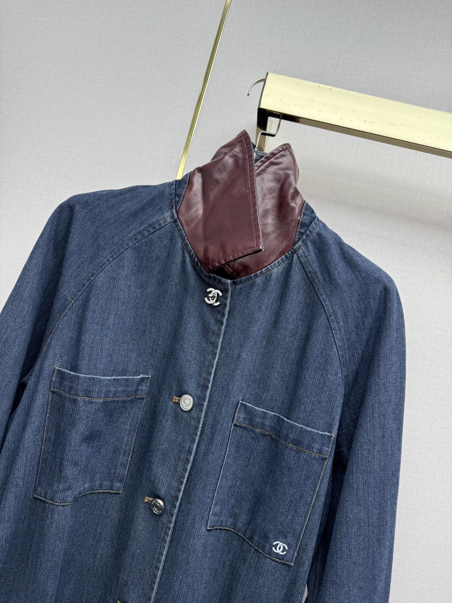 Chanel 2026 Denim Long Coat Blue Cotton 771515