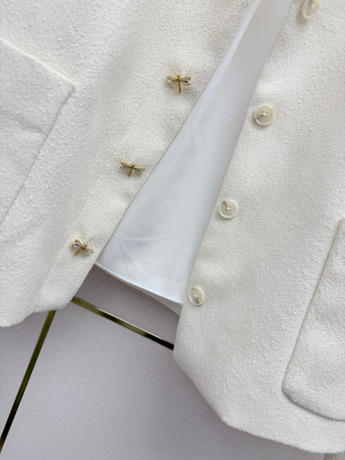 Dior 2026 Stand Collar Jacket White Wool 425720