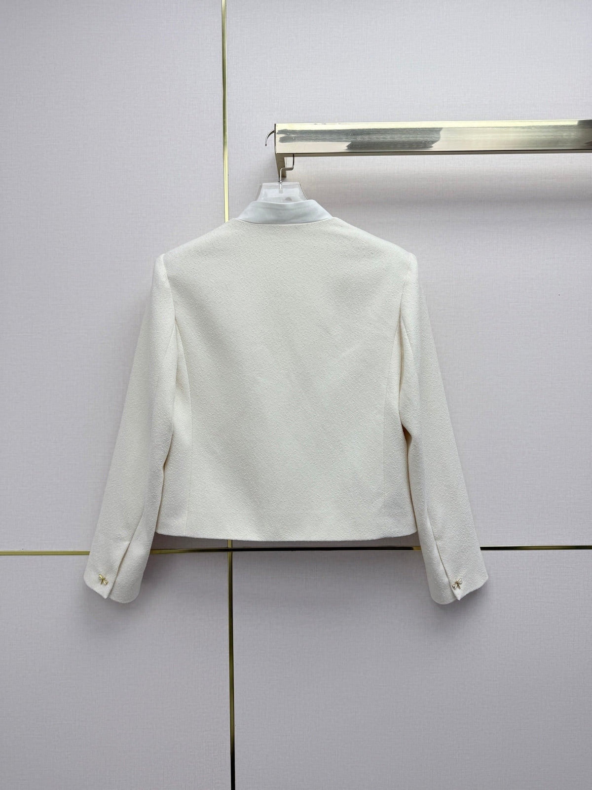 Dior 2026 Stand Collar Jacket White Wool 425720