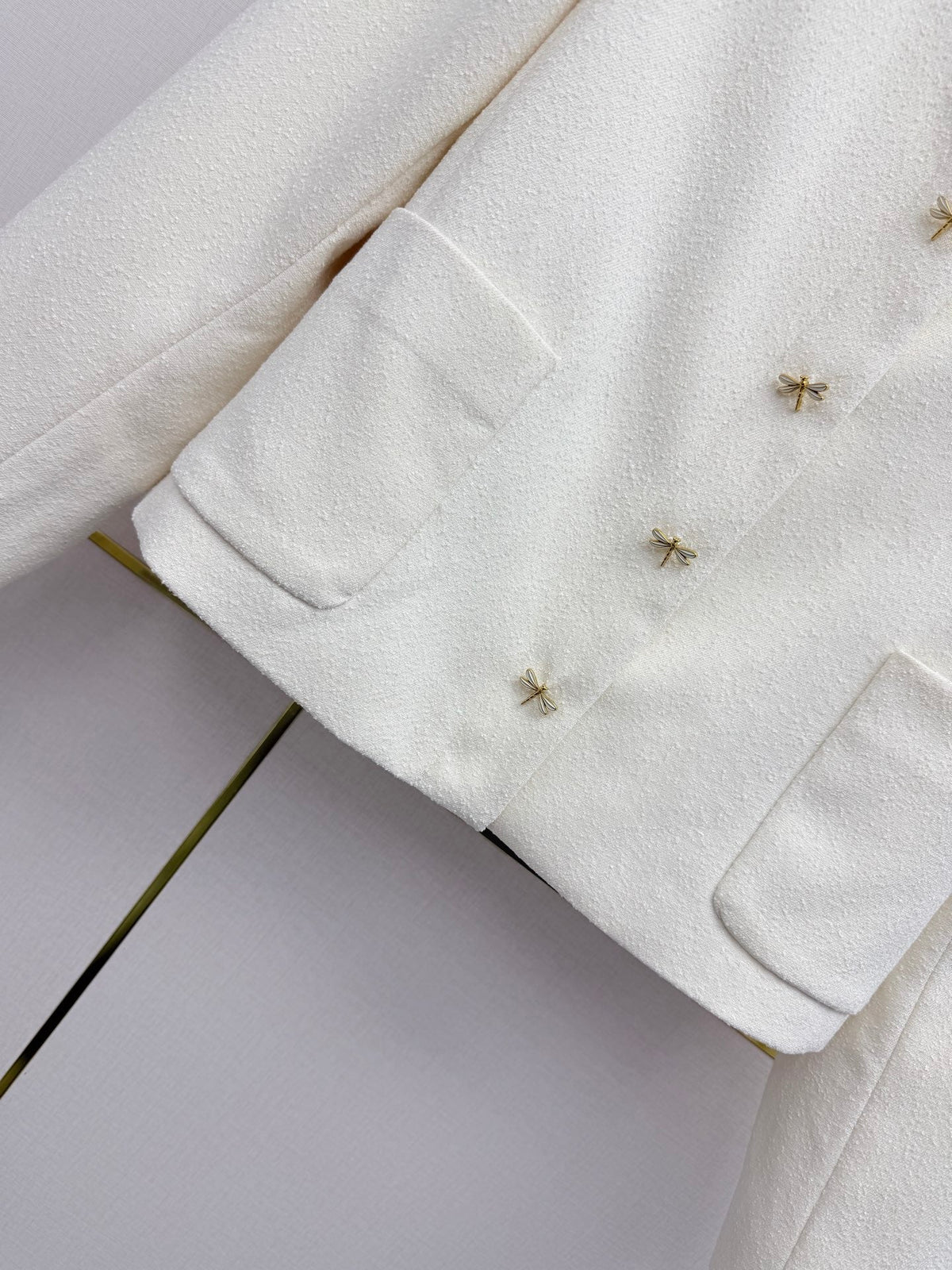 Dior 2026 Stand Collar Jacket White Wool 425720