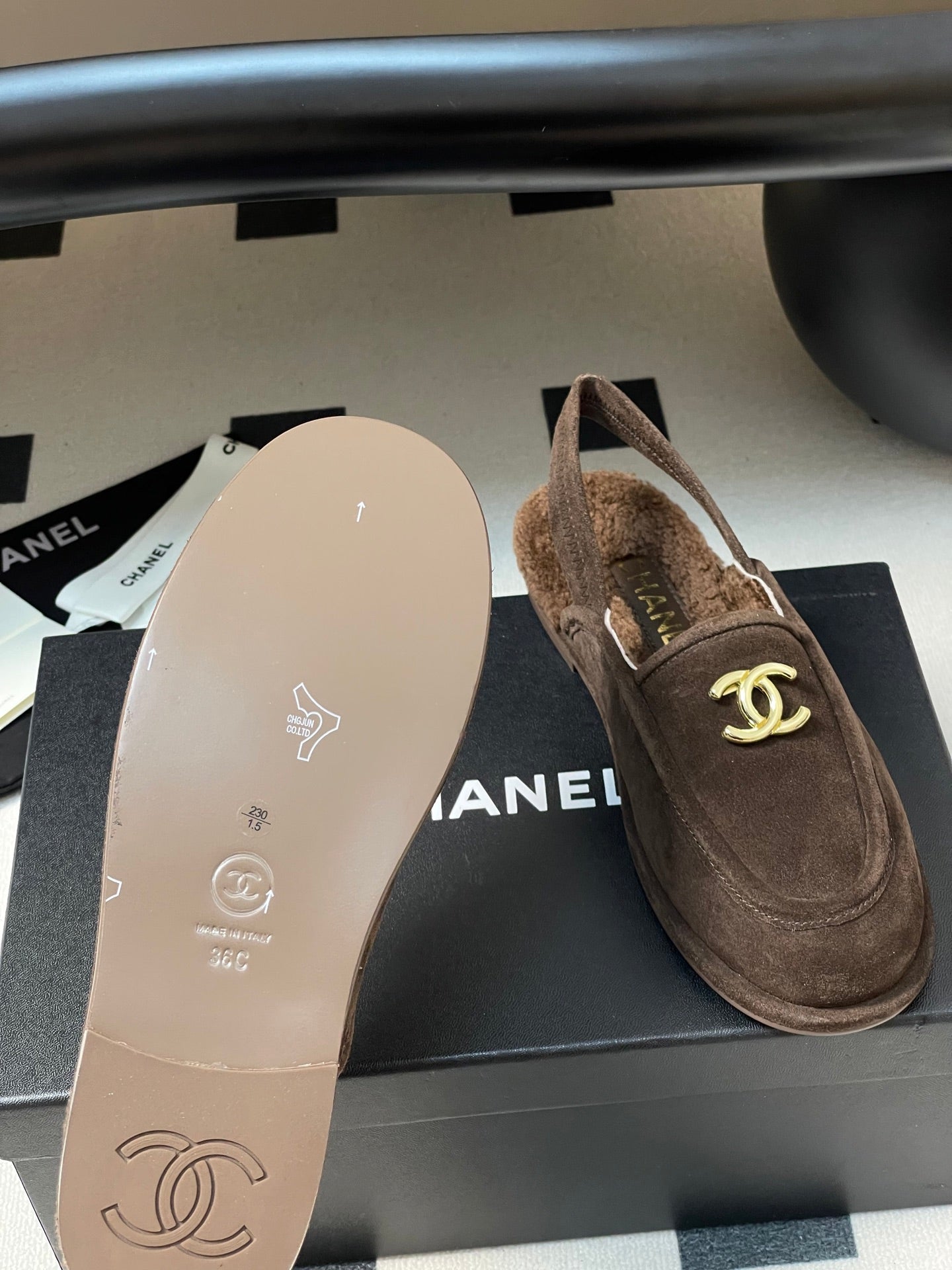 Chanel 2026 Loafer Suede Lambskin Fur 356382