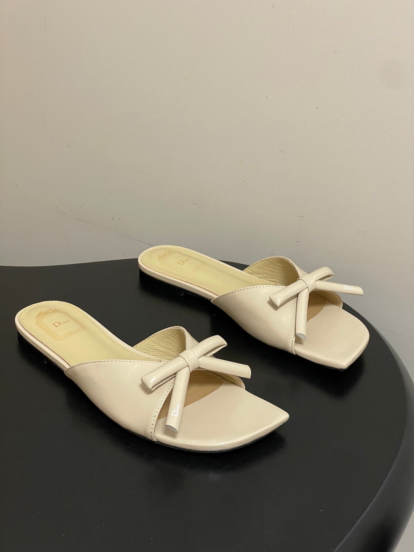 Dior 2026 Bow Slipper Canvas Calfskin 911148