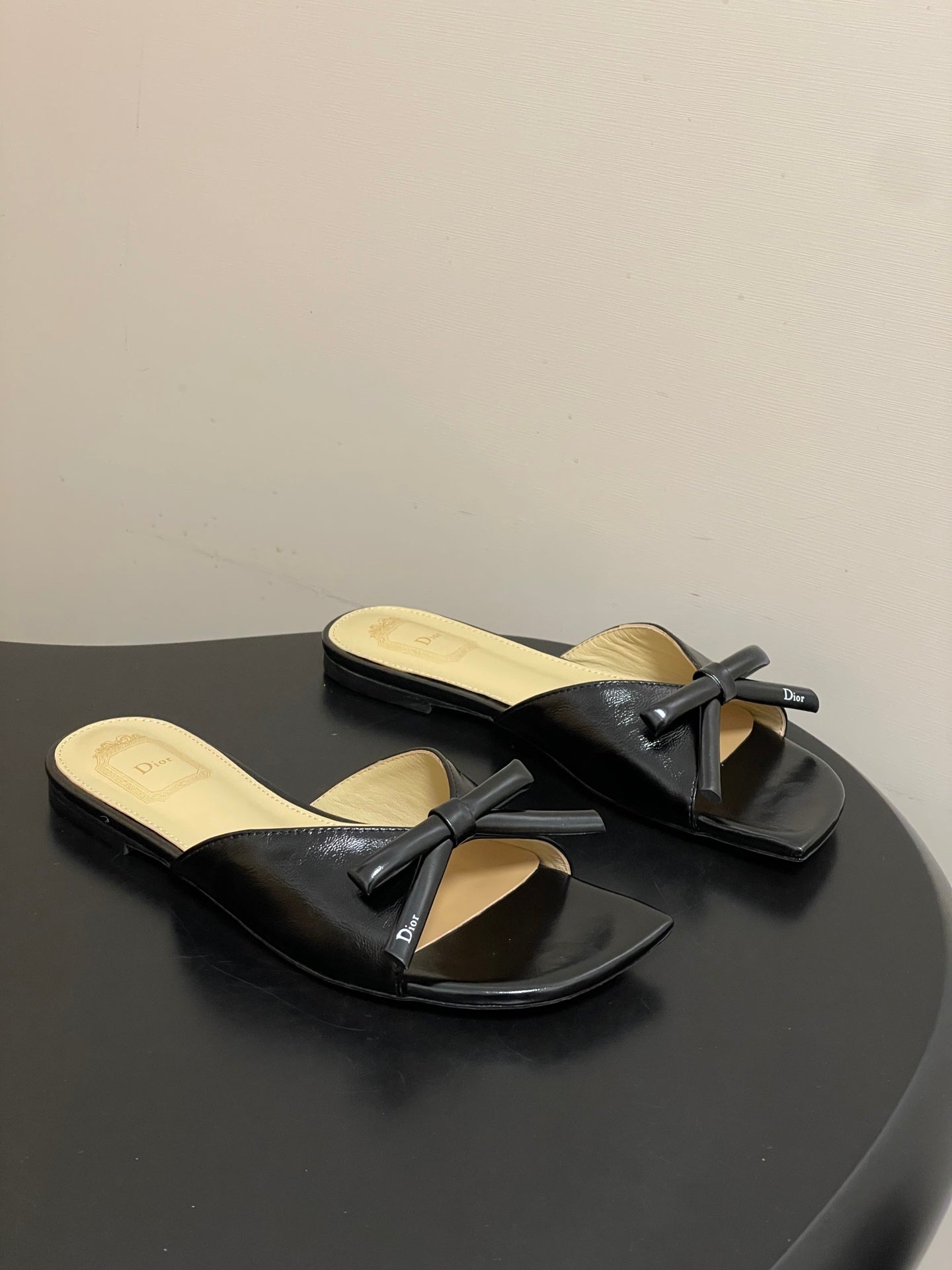 Dior 2026 Bow Slipper Canvas Calfskin 911148