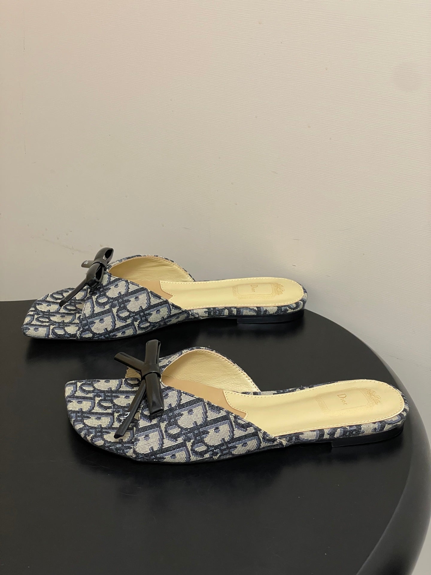 Dior 2026 Bow Slipper Canvas Calfskin 911148