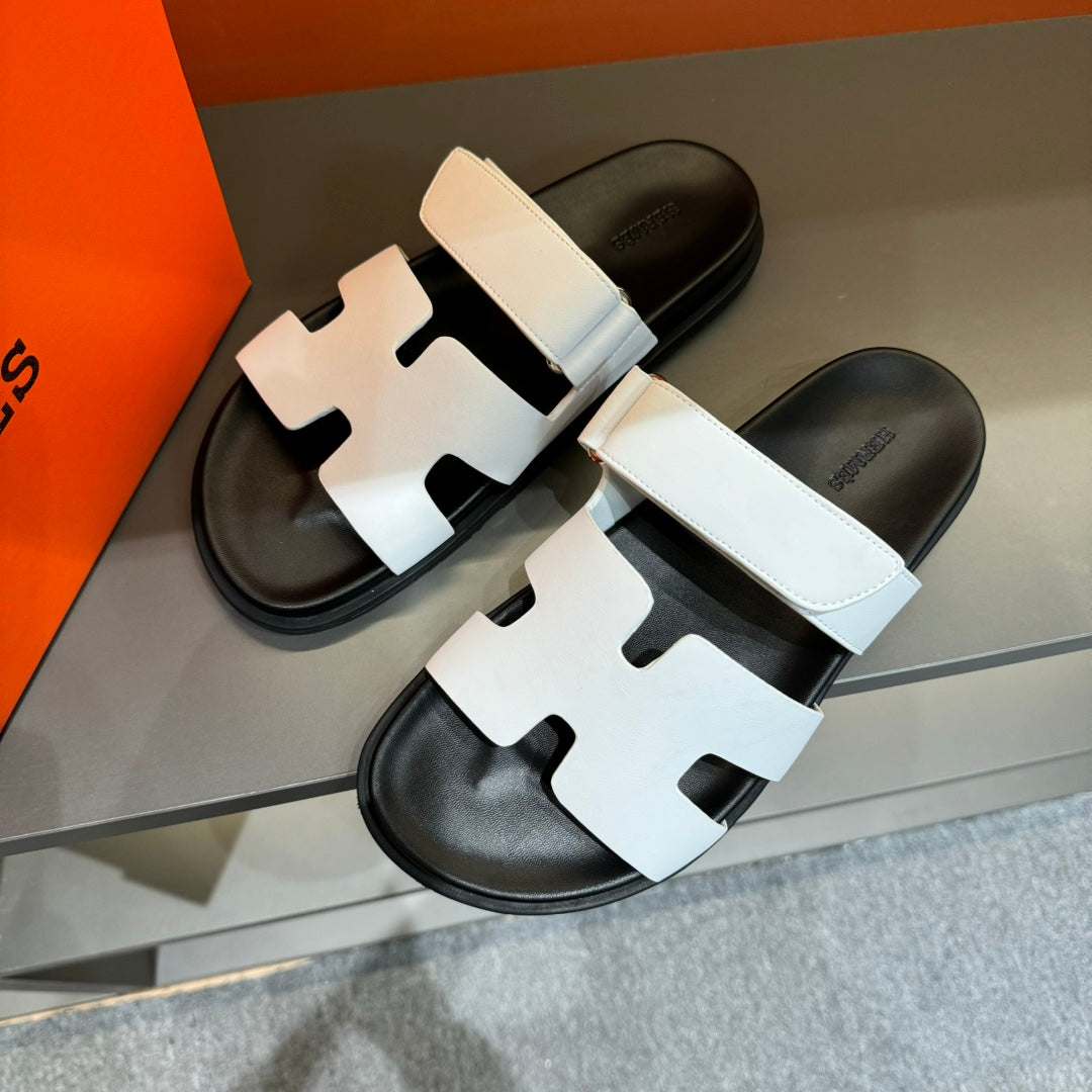 HM CHYPRE SANDAL WHITE CALFSKIN