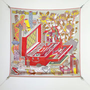 HM The Story 90 CM White Red Colorful  Cashmere and Silk 293065