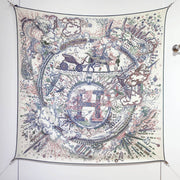HM Connecting 140 CM White Colorful Cashmere and Silk 293096