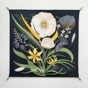 HM Eternal Bouquet 90 CM Black Colorful Cashmere and Silk 293072
