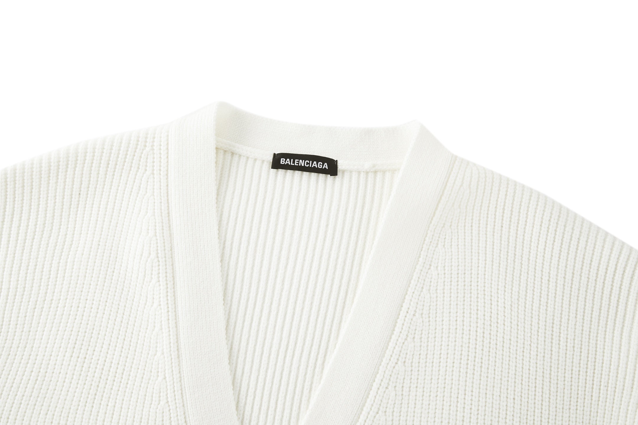Balenciaga 25 Cardigan White Wool 0014