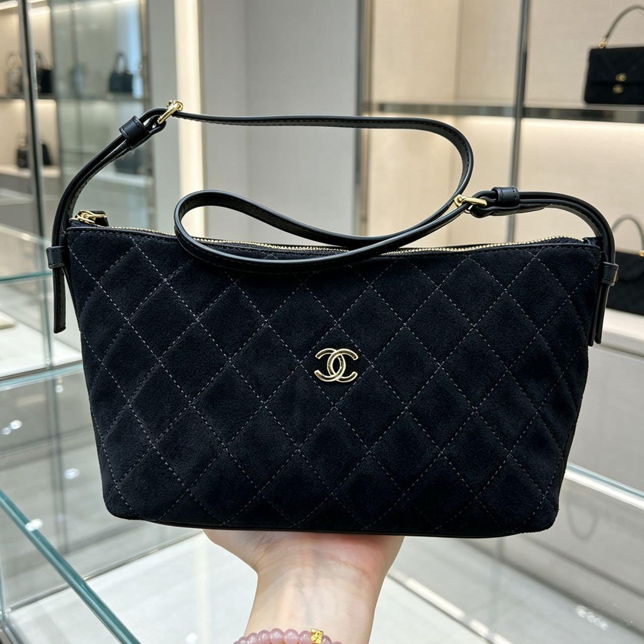Chanel 2026 Clutch Bag 19cm Suede Leather