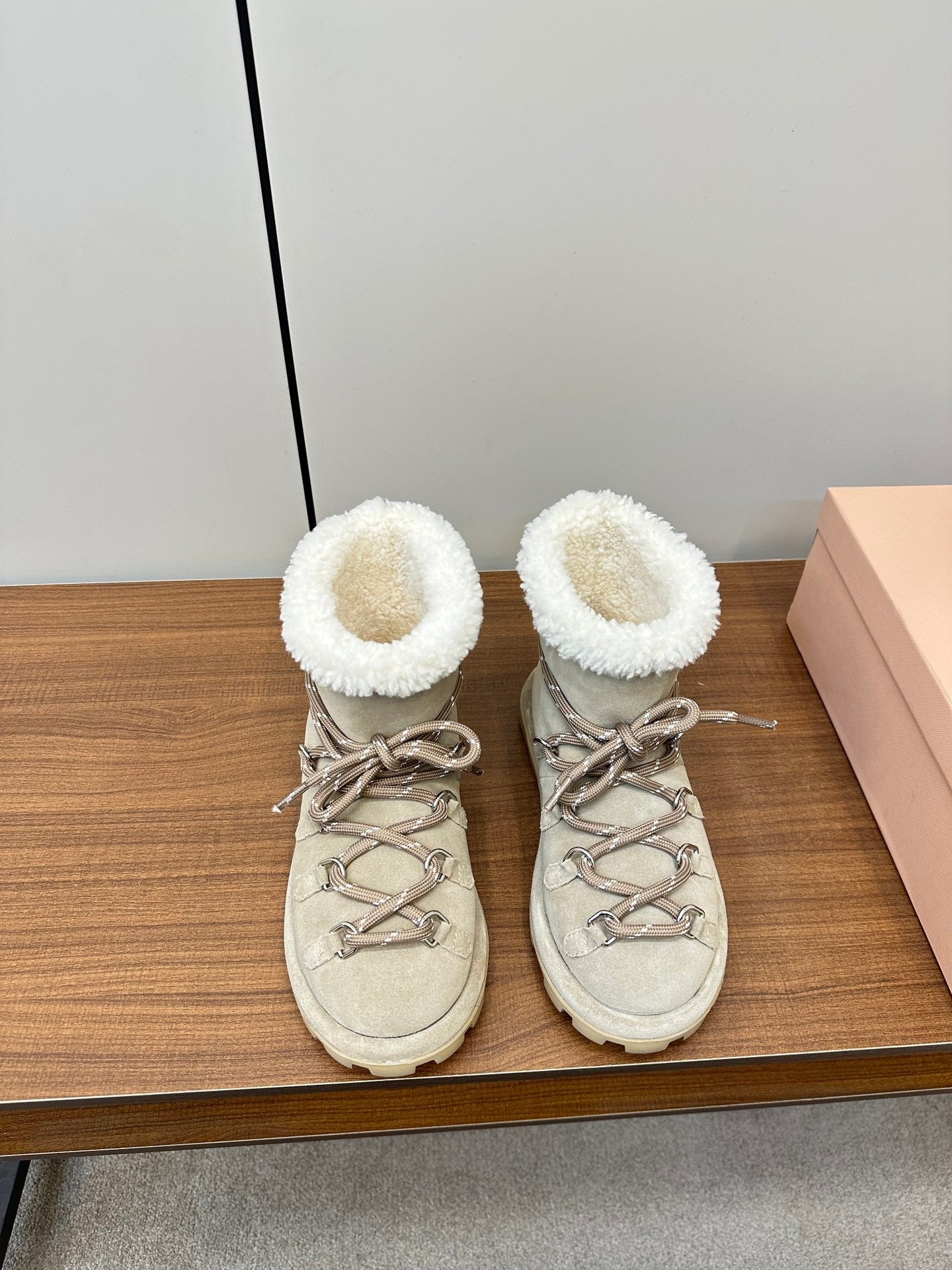 Miu Ankle Boots Khaki Suede
