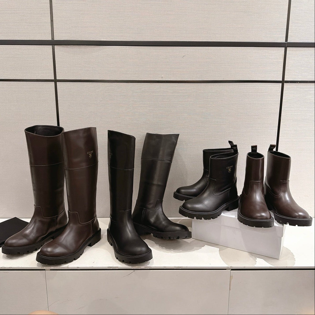 Celine 2026 Margaret Boots Leather 101100