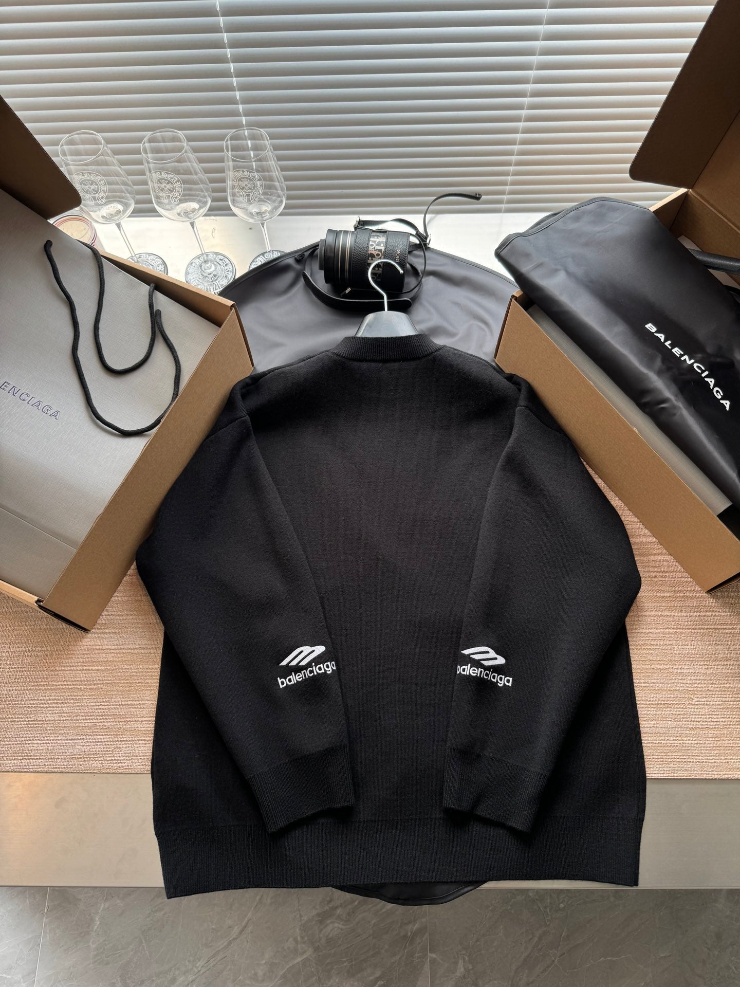 Balenciaga 25 Sweater Black Wool 0017