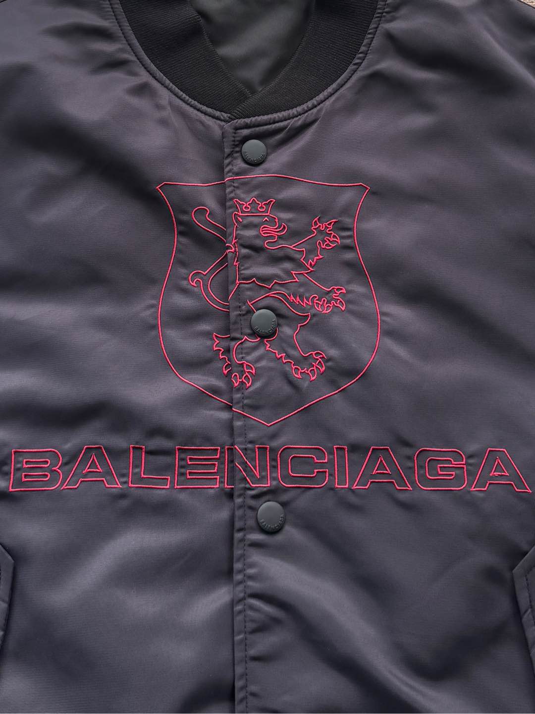 Balenciaga 25 Down Jackets Charcoal Purple Polyester 0028