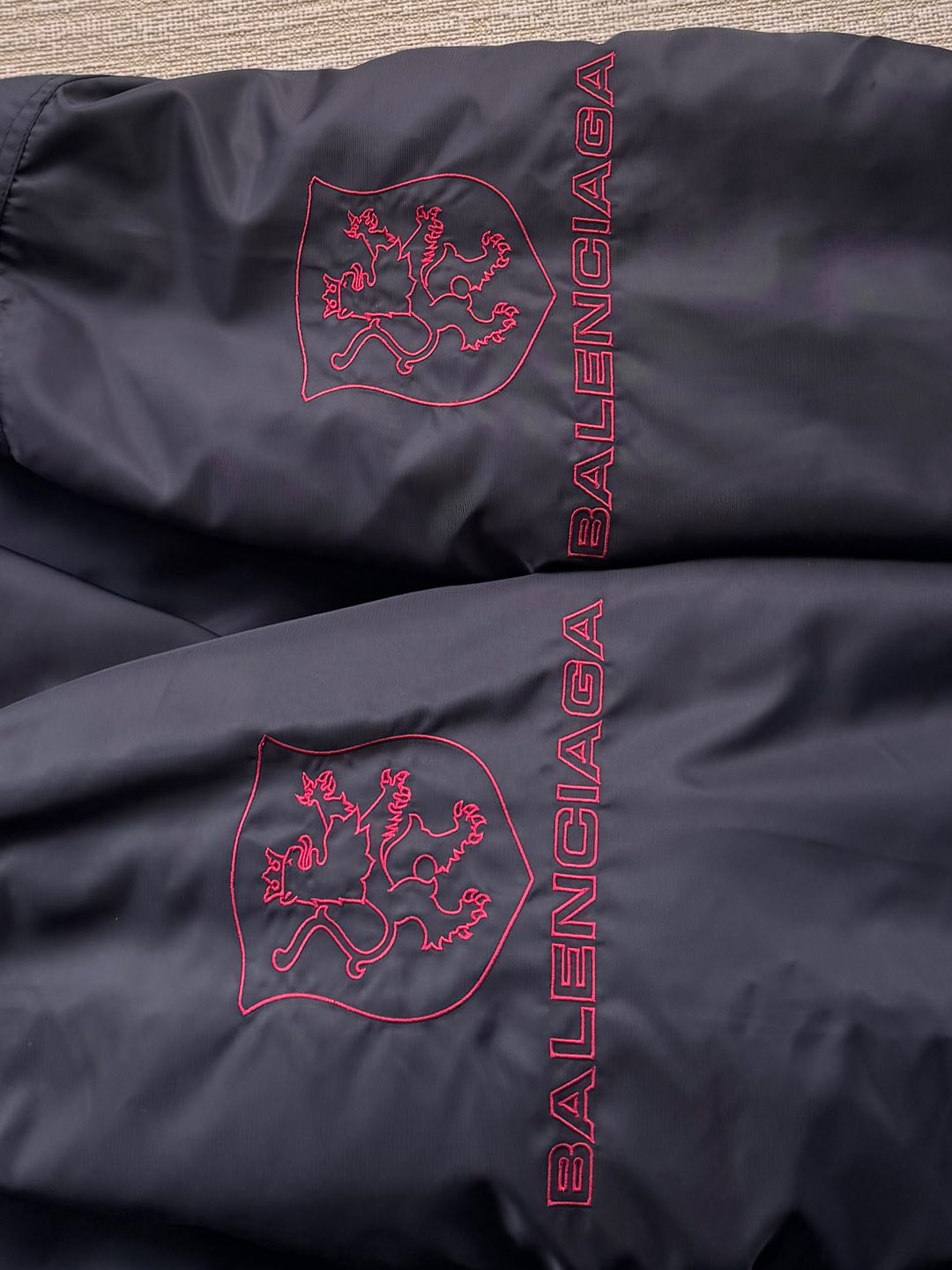 Balenciaga 25 Down Jackets Charcoal Purple Polyester 0028