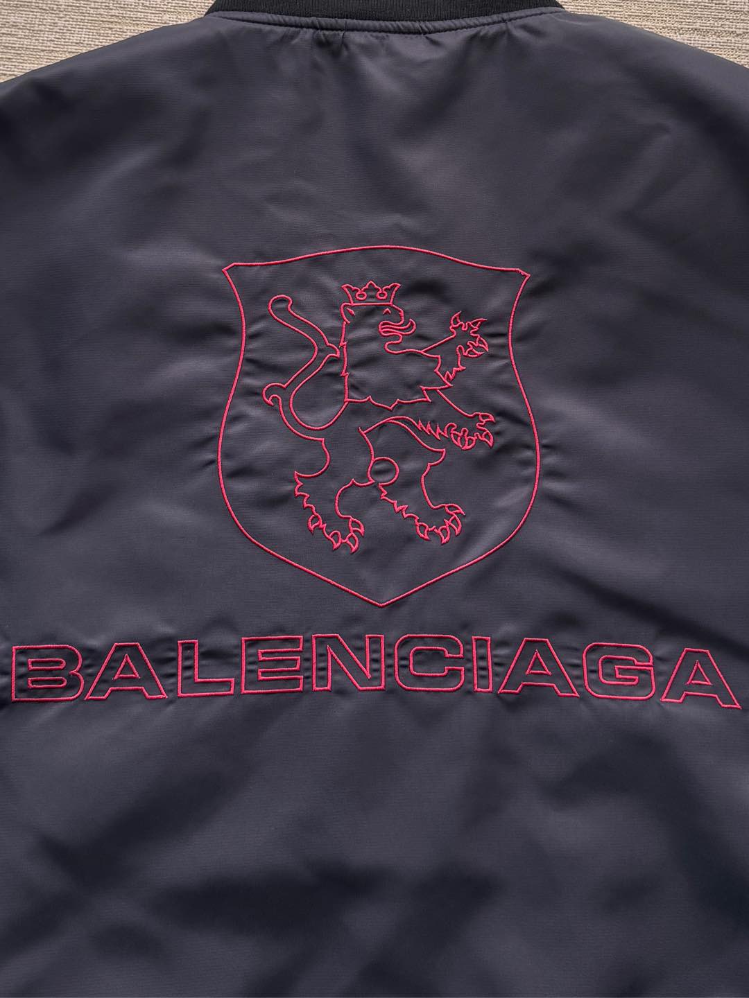 Balenciaga 25 Down Jackets Charcoal Purple Polyester 0028