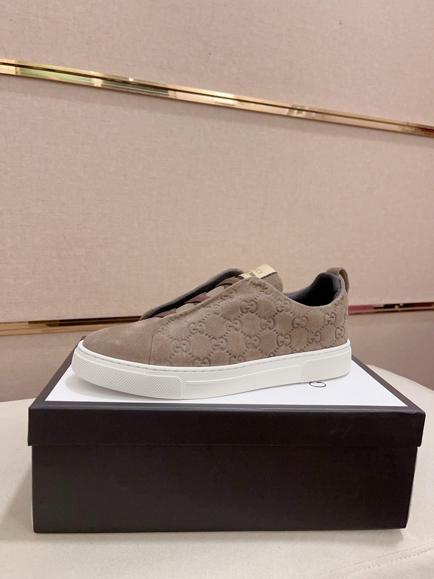 GG Men's Sneaker Brown Suede 448476