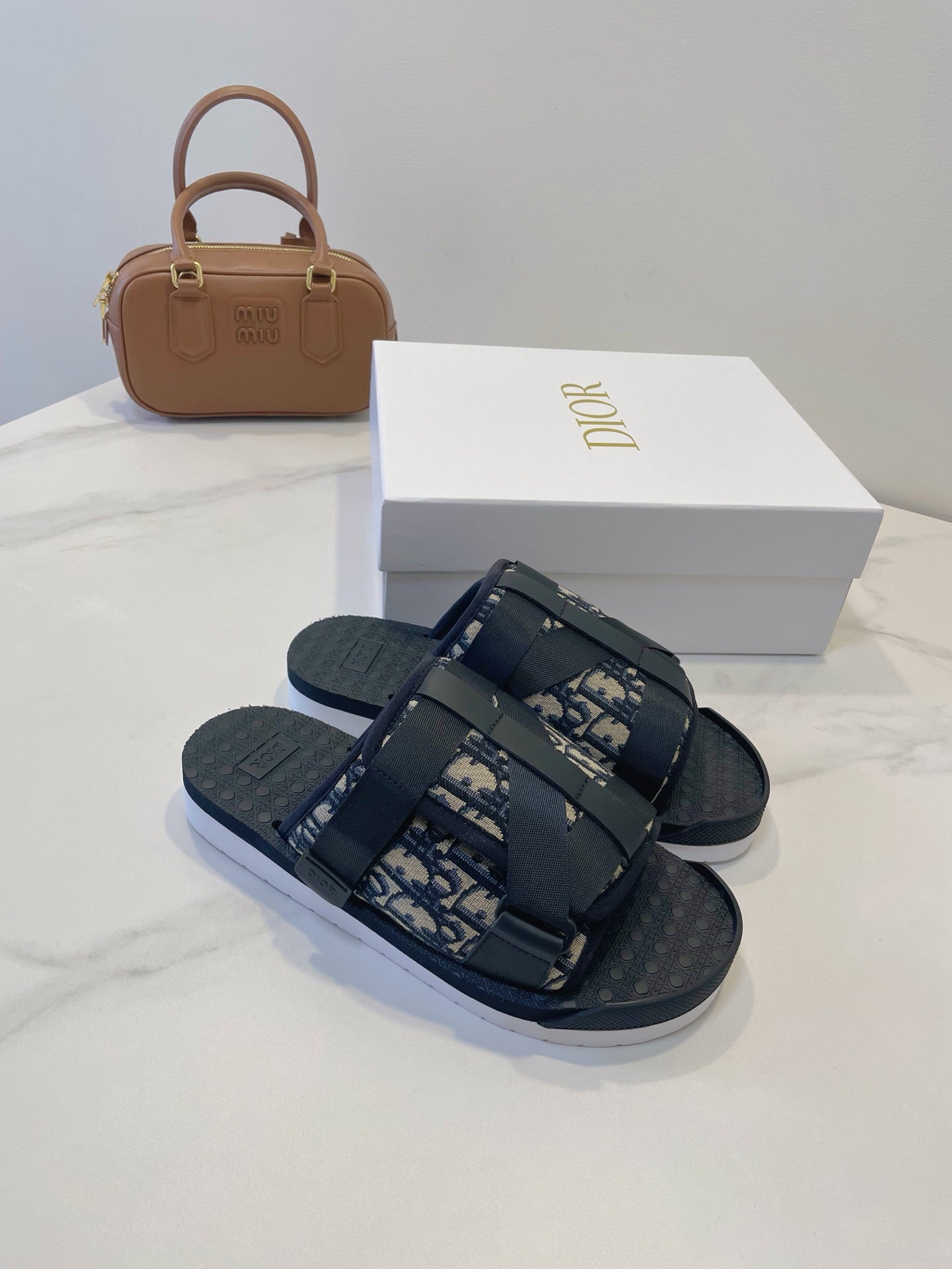 Dior 2026 Embroidered Sandals 30mm Fabric Rubber 890803