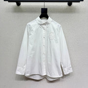Dior 2026 Embroidered Logo Shirt White Cotton 374551