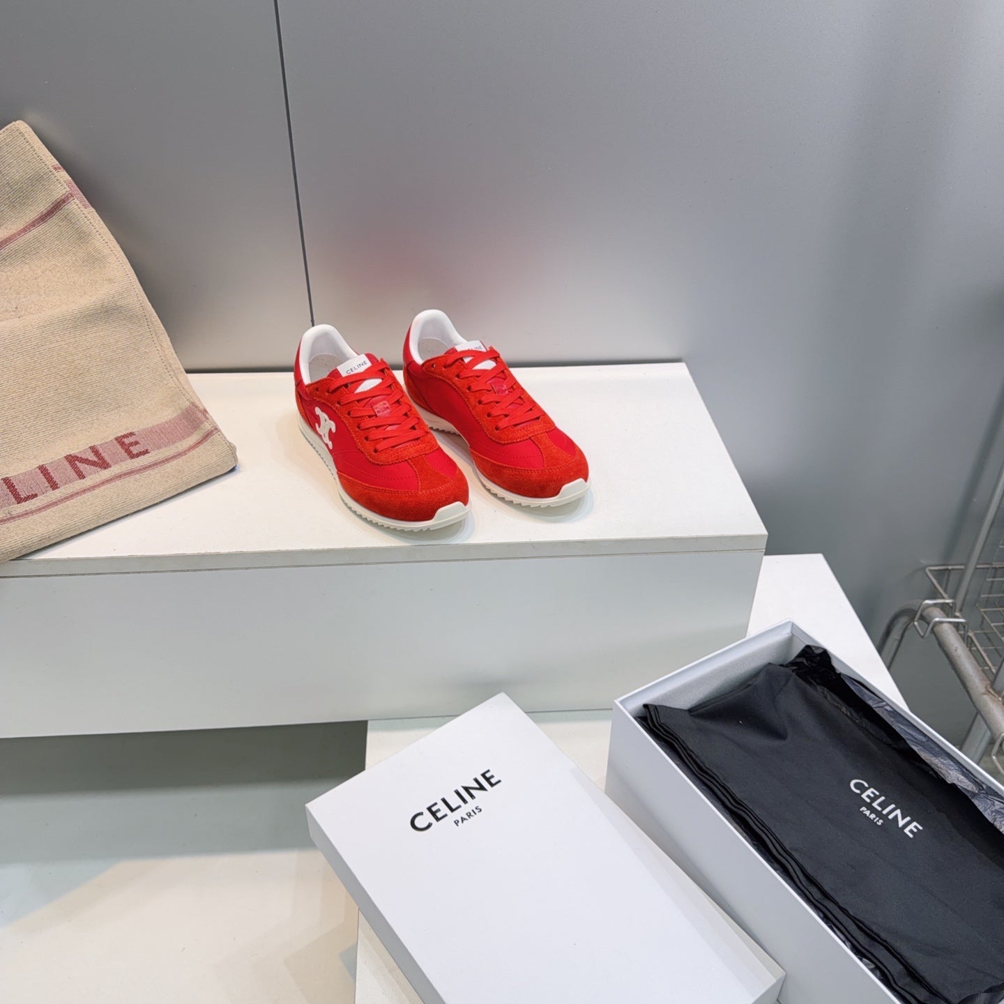 Celine 2026 Racer Sneakers Suede Fabric 107302