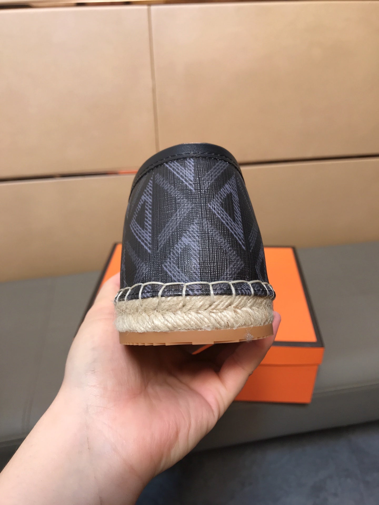 CD PARADISE ESPADRILLE LOAFER BLACK GEOMETRIC JACQUARD
