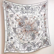HM  Creative Origins Scarf 135CM White Cashmere Silk 969434