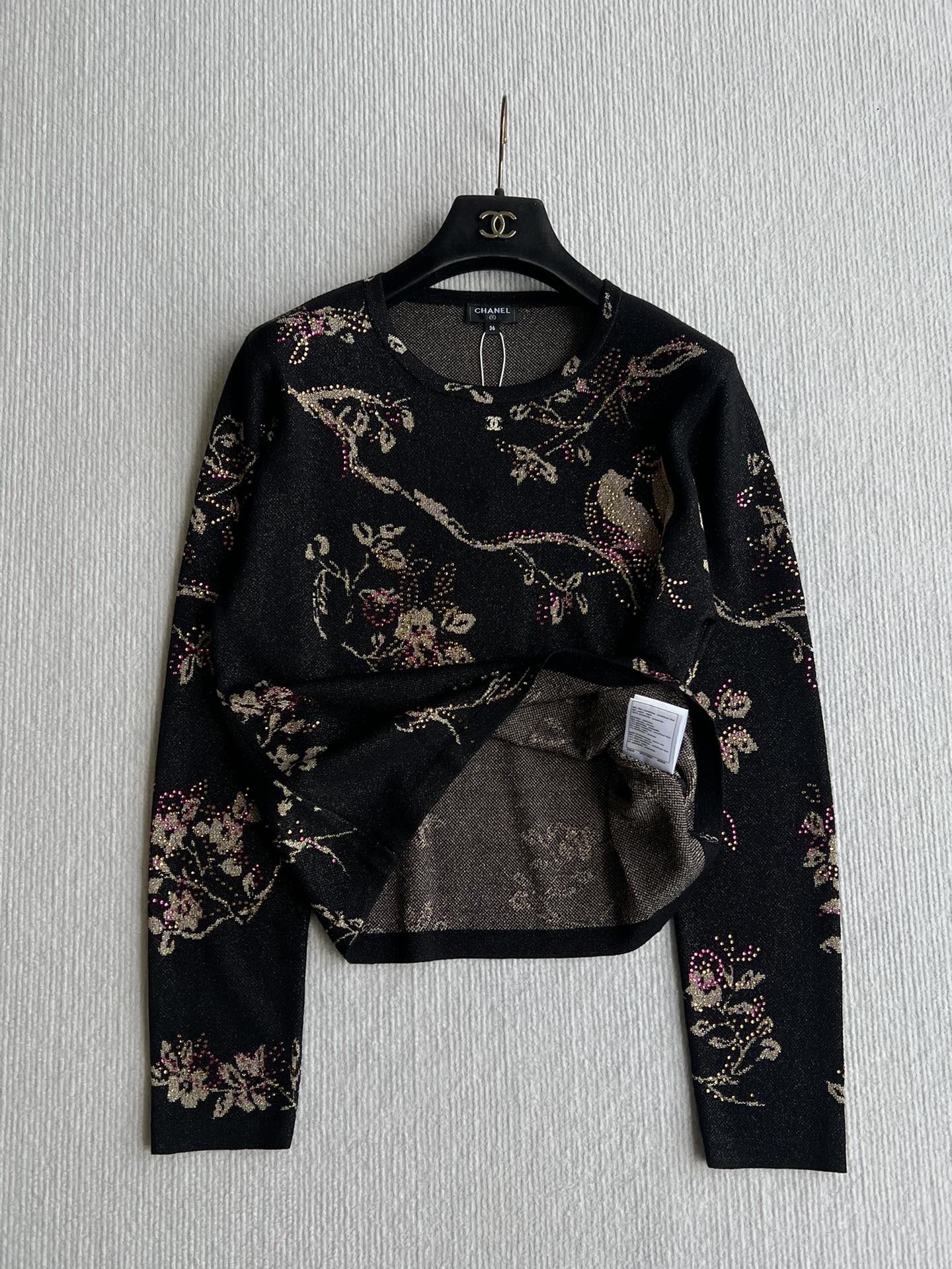 CC 25 Long-sleeved Shirt Black Metalised Fiber Cupro