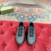GG RHYTON TRAINER CHARCOAL CALFSKIN