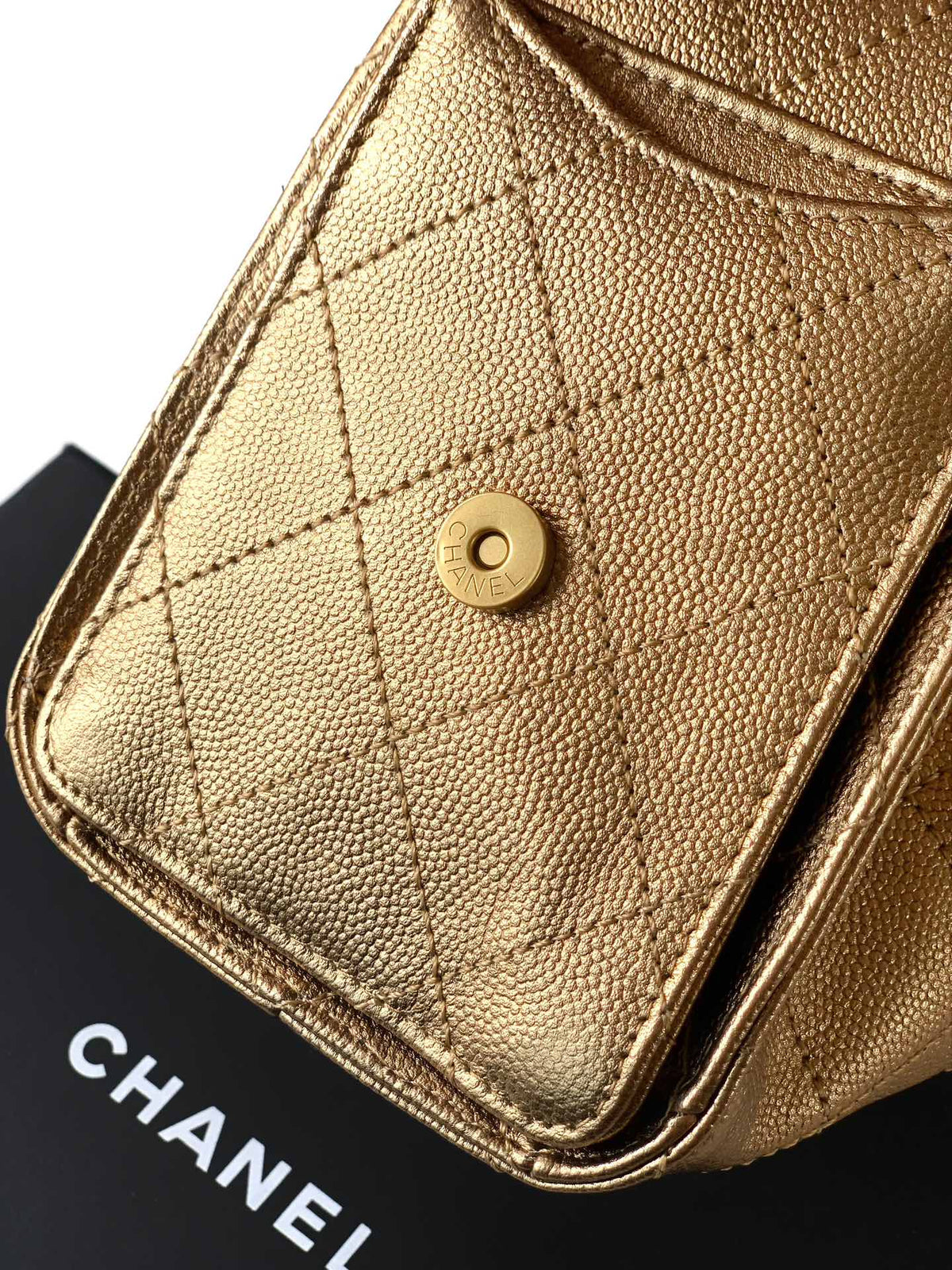 CC 25C Hobo Bags 20cm Bronze Metalic Grained Calfskin