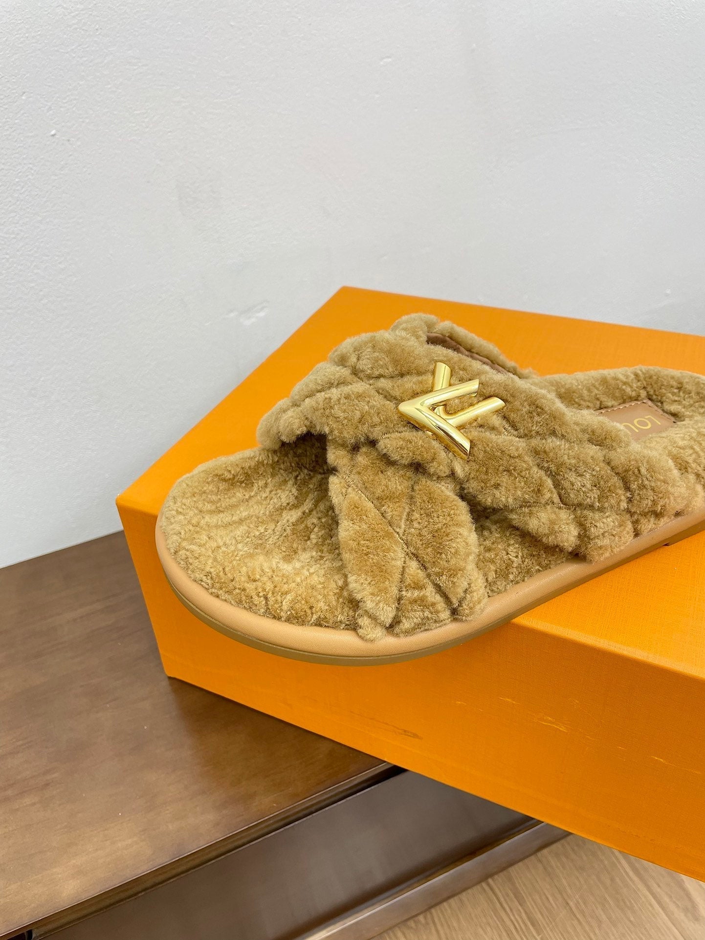 LV Bliss Comfort Mule Brown Yellow Wool