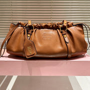 Miu Miu Archive Shoulder Bag Brown Nappa Leather