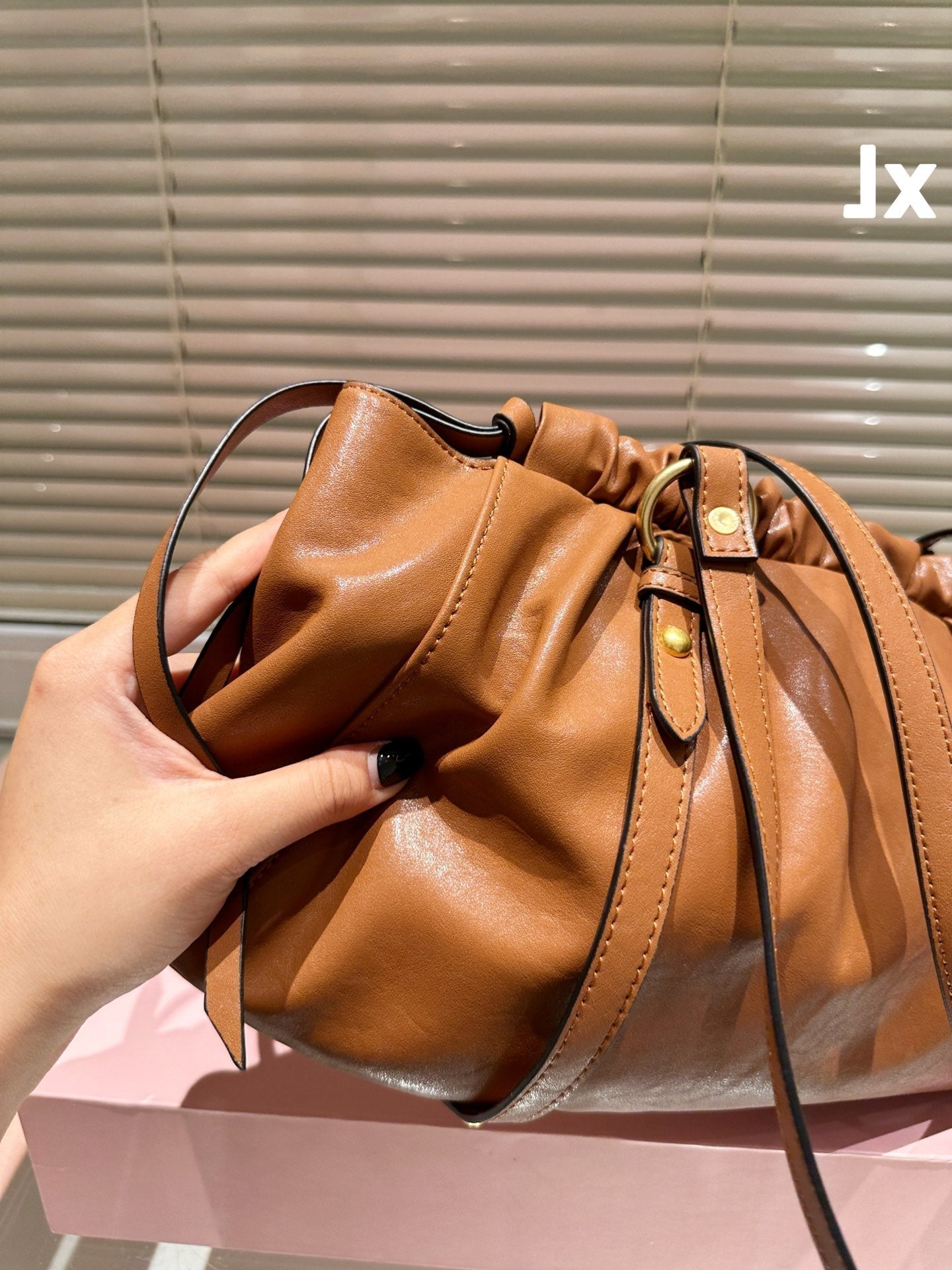 Miu Miu Archive Shoulder Bag Brown Nappa Leather
