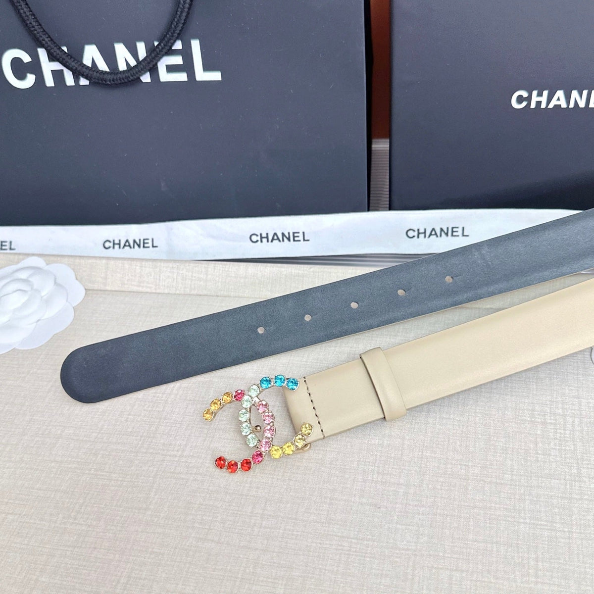 Chanel 2026 Multi-Colored Crystals Belt 30mm 210283