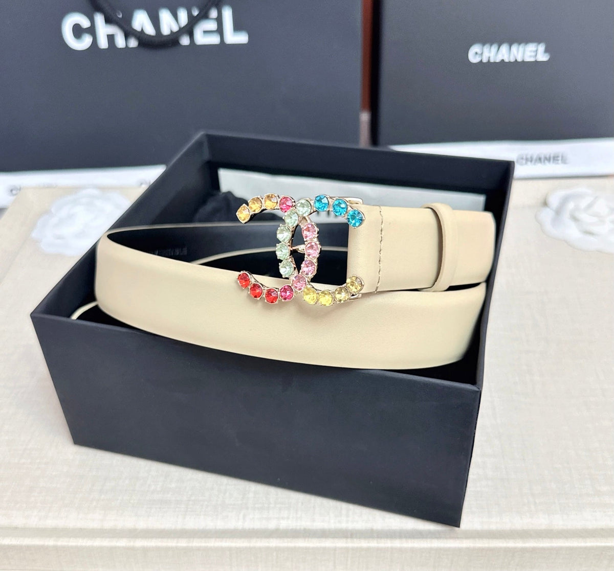 Chanel 2026 Multi-Colored Crystals Belt 30mm 210283