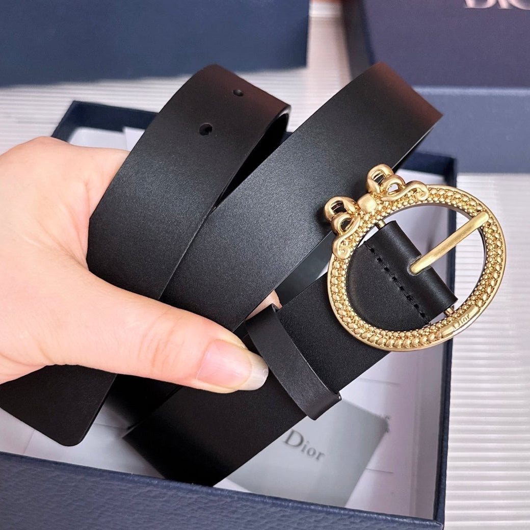 Dior 2026 Médaillon Belt 30mm Cowhide