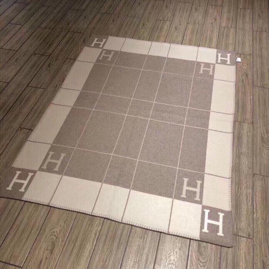 HM Blanket Beige White Wool Cashmere