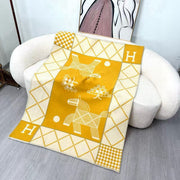 HM Avalon Blanket Yellow Mix Cream Cashmere Wool 875779