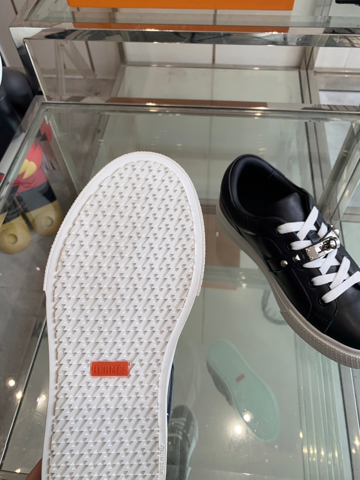 HM Day Sneaker White mix Black Calfskin 291821