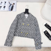 Fendi 25 Windbreaker Jacket Black White Cotton