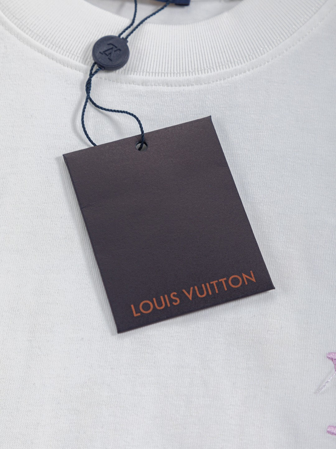 LV 26A Short-Sleeve T-Shirt White Multicolor Cotton 405639